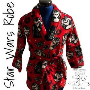 Star Wars Fleece Robe - Boys Size 8 - Darth Vader & Stormtrooper